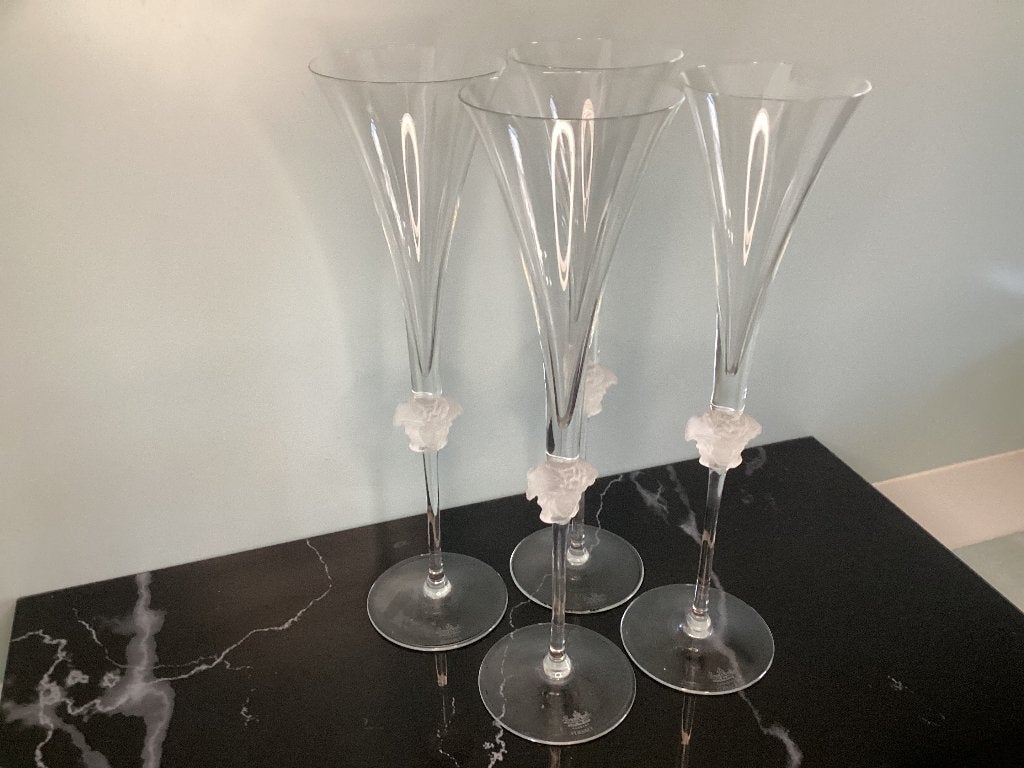 4 flutes à champagne Rosenthal Meduse Lumière Ver001/BB., Enlèvement
