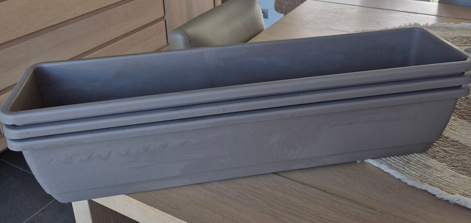 3 bloembakken 80 cm, Ophalen
