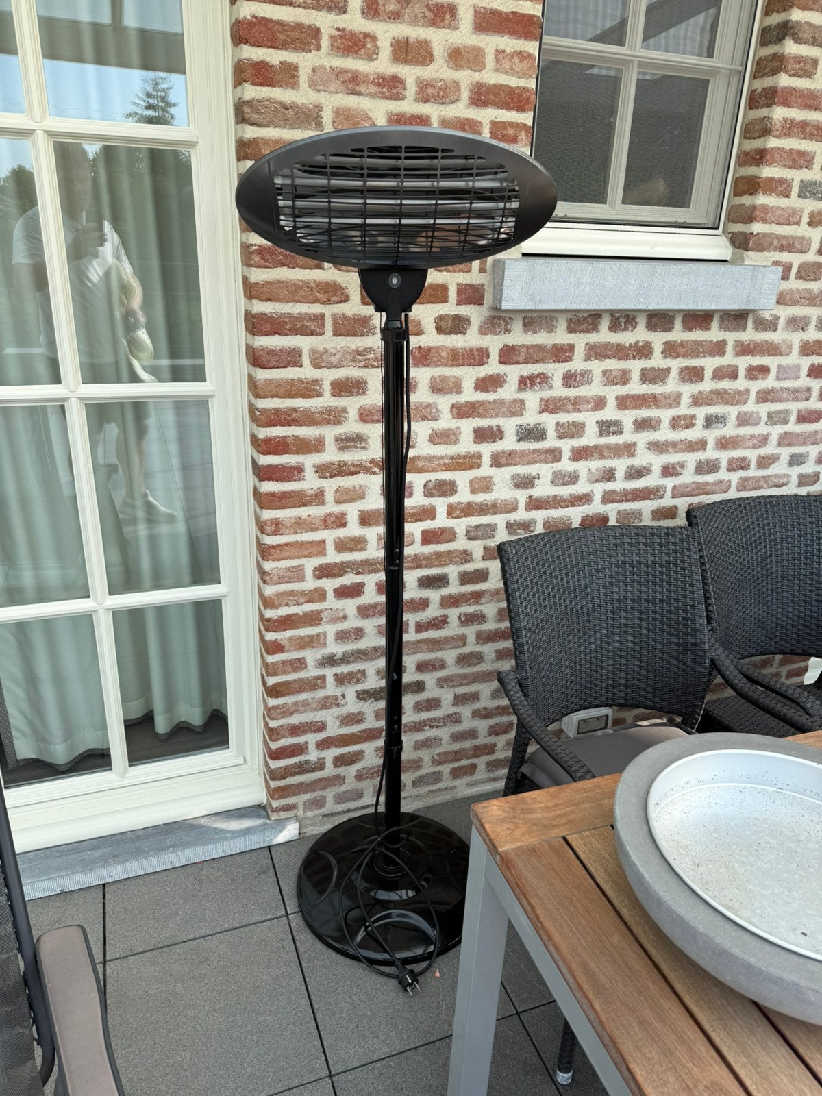 Elektrische terrasverwarmer, Tuin en Terras, Ophalen, Zo goed als nieuw