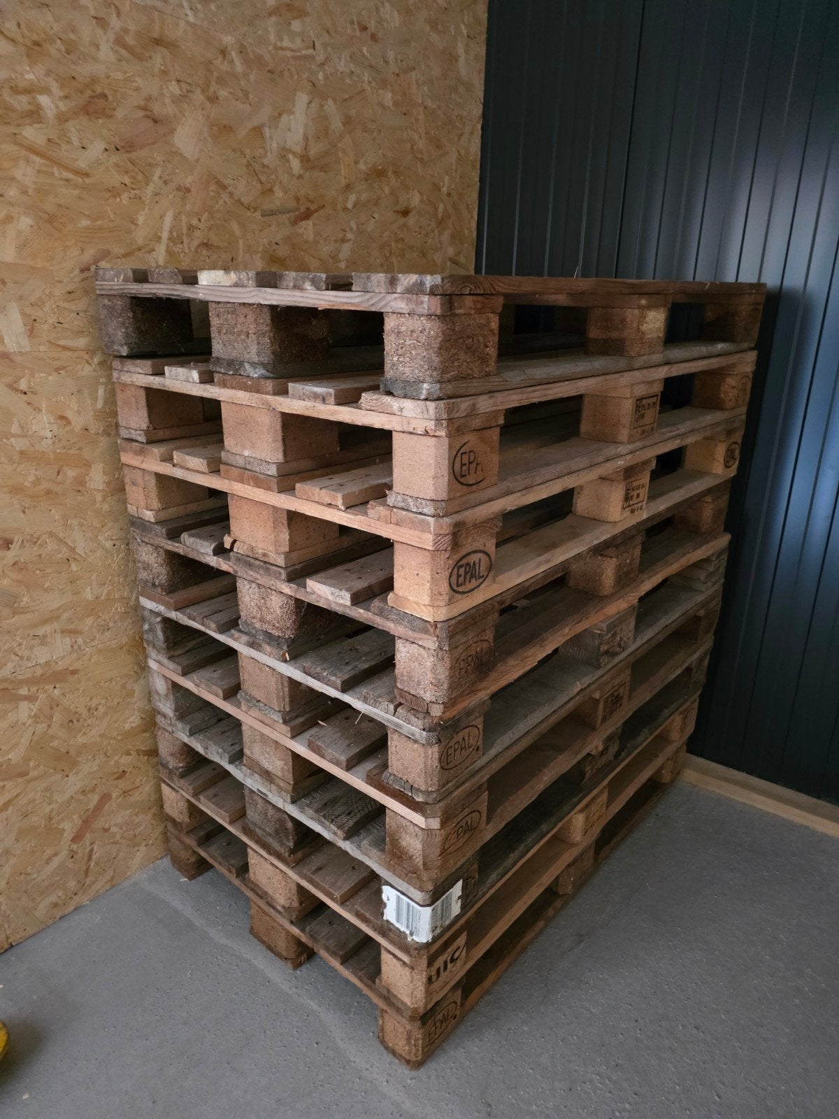 A vendre lot de 9 palettes euro, Bricolage & Construction, Bois & Planches, Enlèvement, Palette