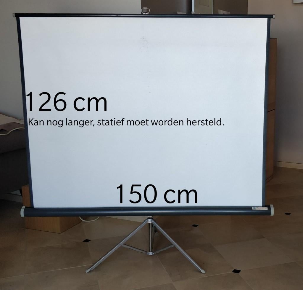 Projectiescherm met statief, Enlèvement, Manuel, Utilisé