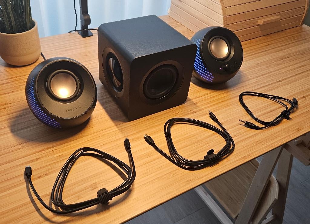 Creative Pebble X Plus 2.1 speakers+subwoofer, Ophalen, Gebruikt, Audiokanaal 2.1, Creative