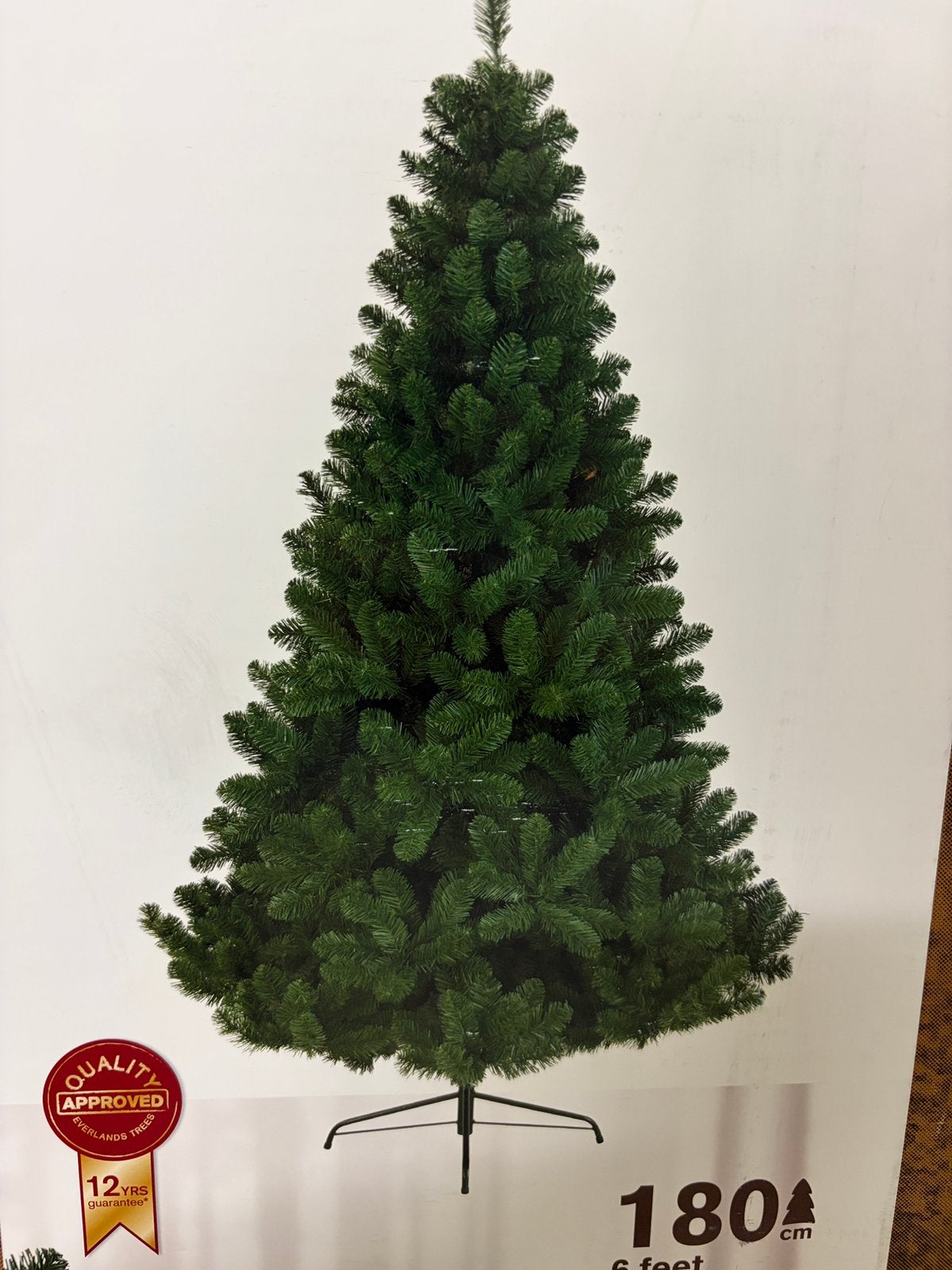 Kerstboom Everlands 180cm hoog + voet, Ophalen, Zo goed als nieuw