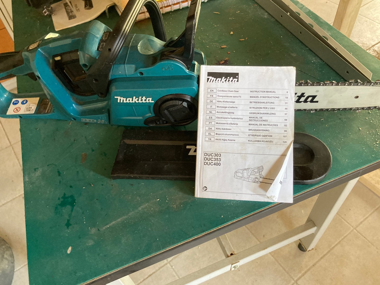 Makita kettingzaag LXT, Bricolage & Construction, Outillage | Scies mécaniques, Enlèvement, Utilisé, Tronçonneuse