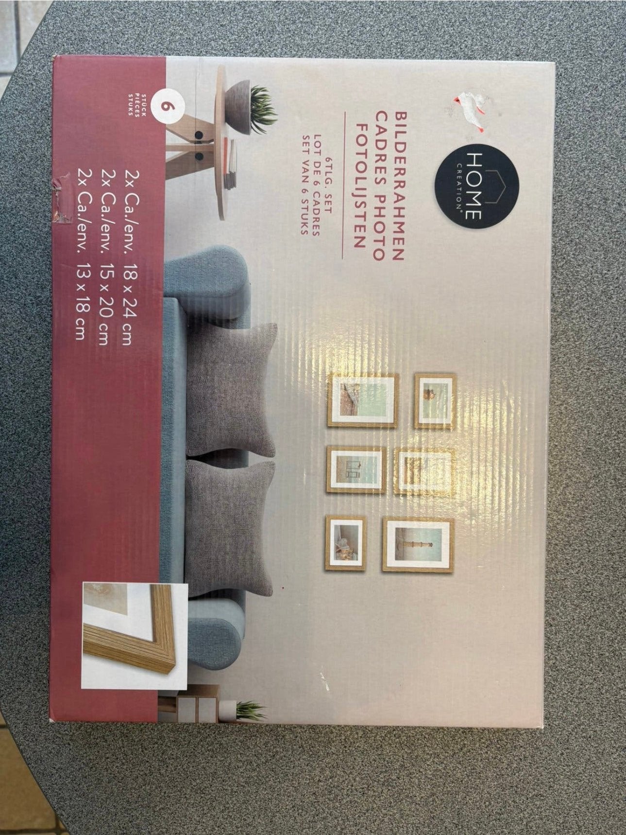 Fotokaders set, Huis en Inrichting, Ophalen, Bruin, Zo goed als nieuw, Hangend