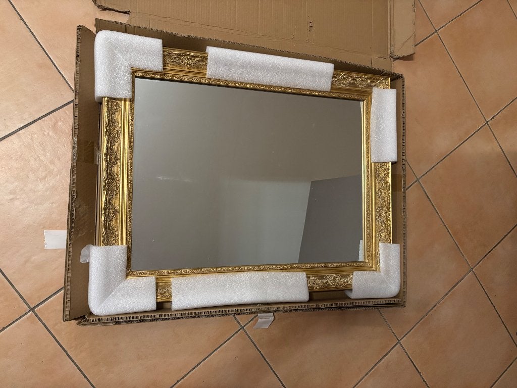 Miroir doré style baroque  70x90, Maison & Meubles, Neuf, Moins de 100 cm, Enlèvement, 50 à 75 cm