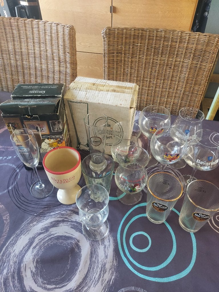 Verres à bière, leffe, la chouffe, jupiler, etc., Collections, Enlèvement ou Envoi, Comme neuf, Jupiler