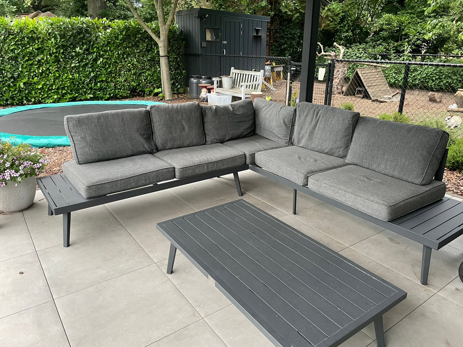Loungeset feel home vito tuin, Tuin en Terras, Tuinsets en Loungesets, Gebruikt, Loungeset, Aluminium, 5 zitplaatsen, Ophalen