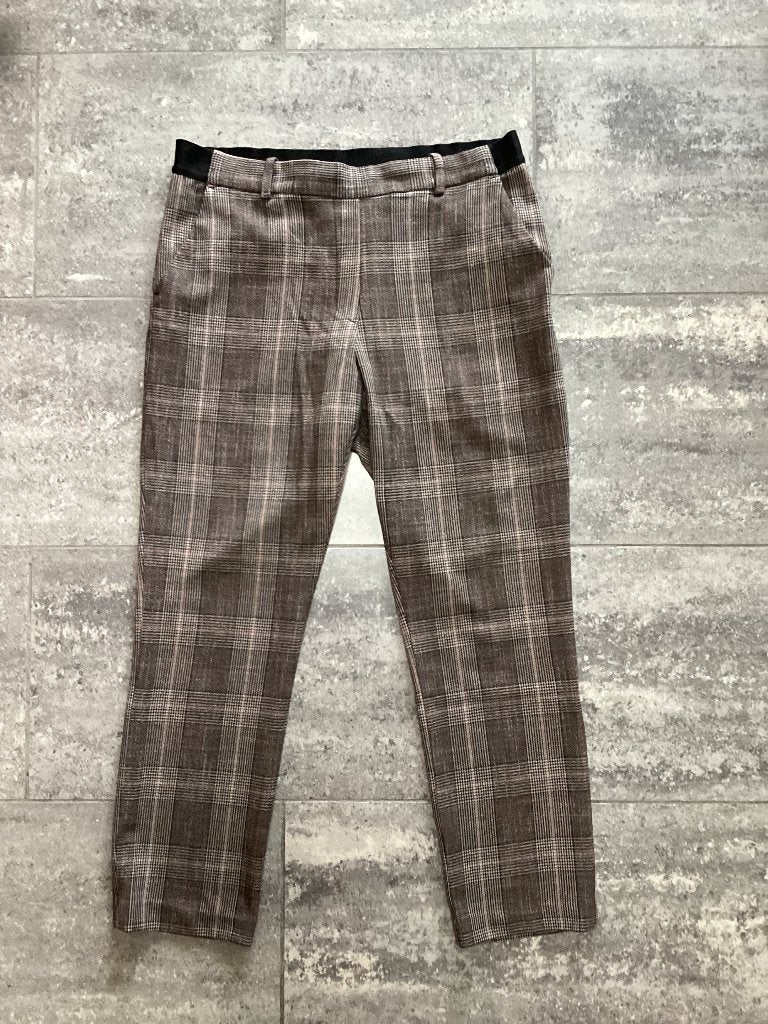 Geruite broek H&M 42, H&M, Bruin, Maat 42/44 (L), Ophalen of Verzenden