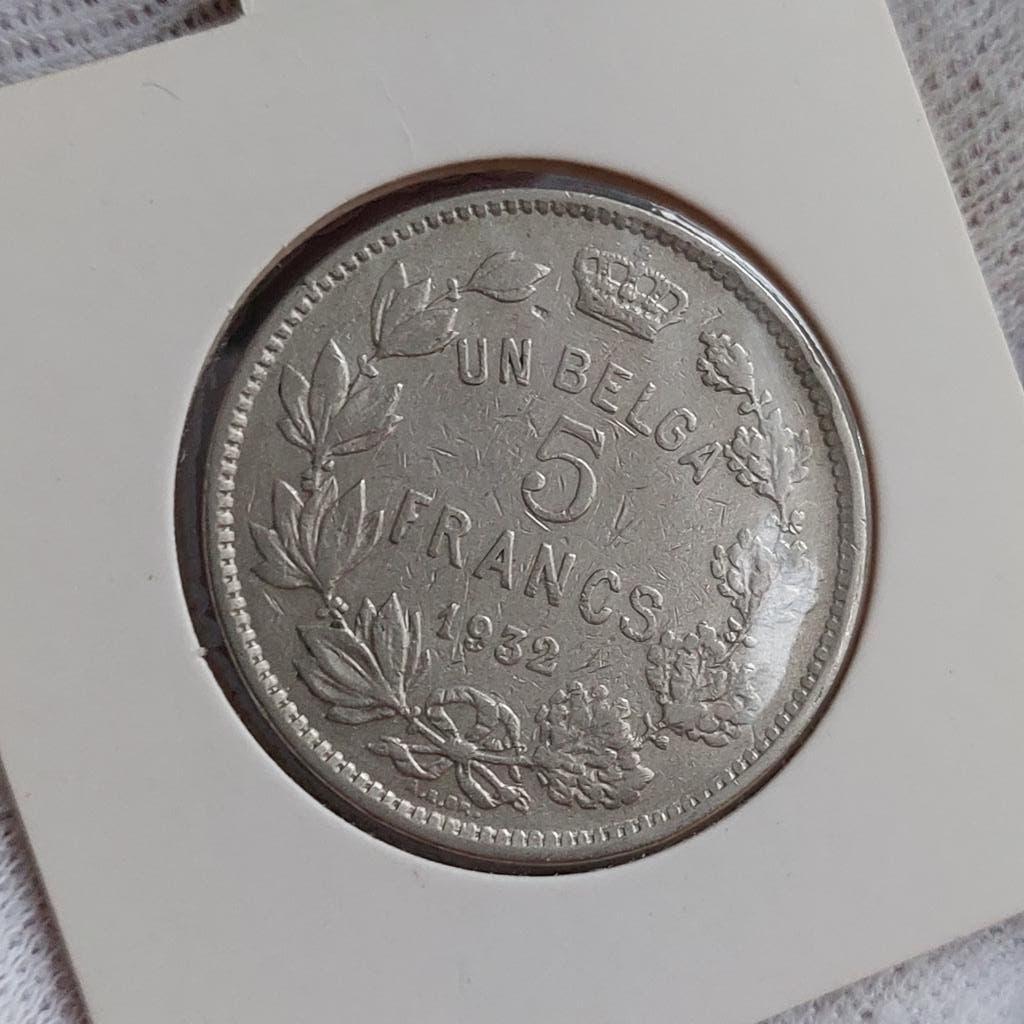 Munt / België / Albert I / 5 Frank - 1 Belga / 1932 FR, Postzegels en Munten, Ophalen of Verzenden