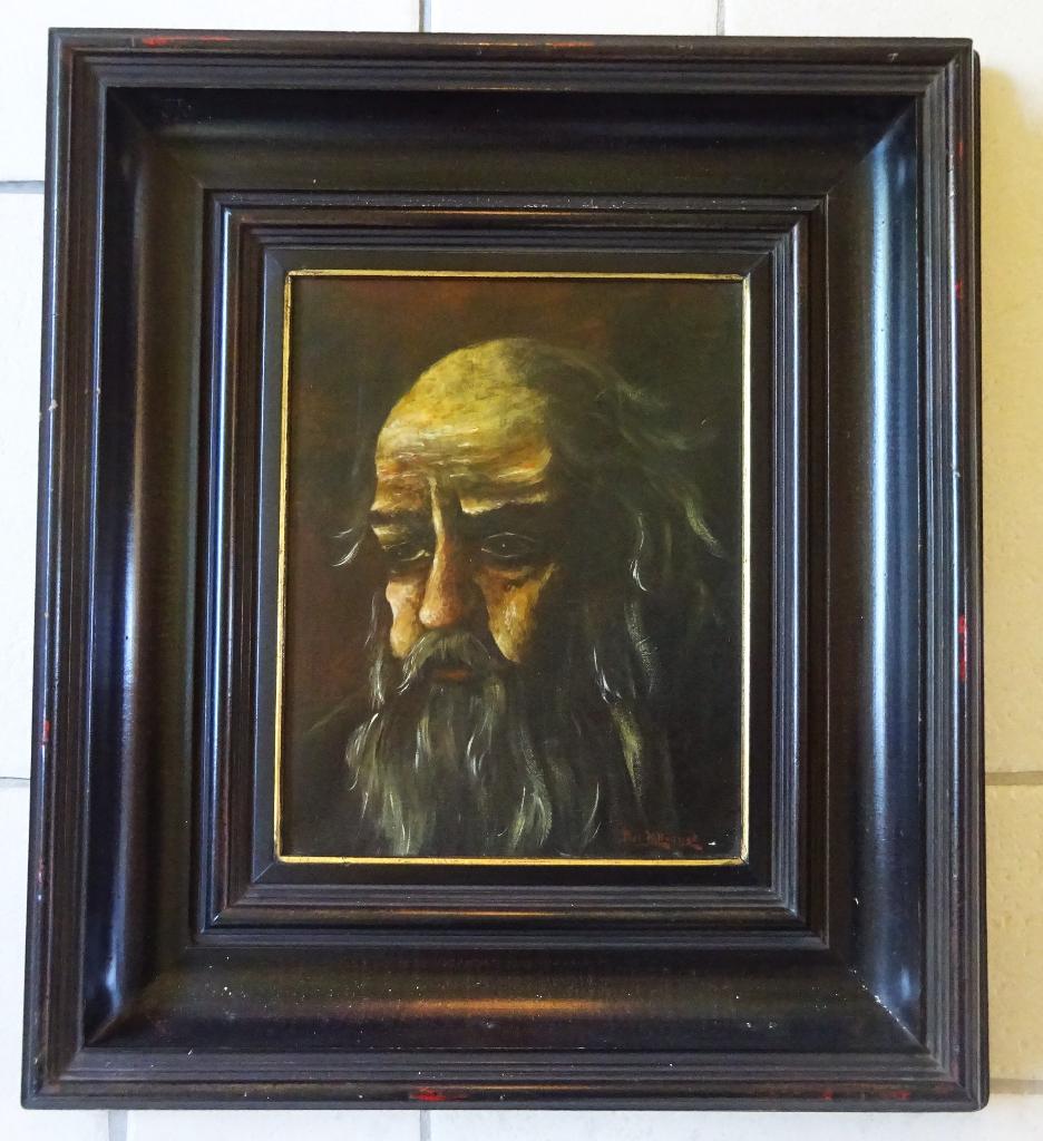 Piet Willequet, doek, oude man, 30 x 24 cm, Antiek en Kunst, Ophalen of Verzenden