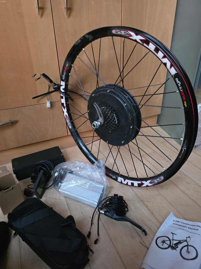 Kit de conversion pour vélo électrique, roue 27,5 mtx 1500 W, Enlèvement, Utilisé, Aluminium, Roue