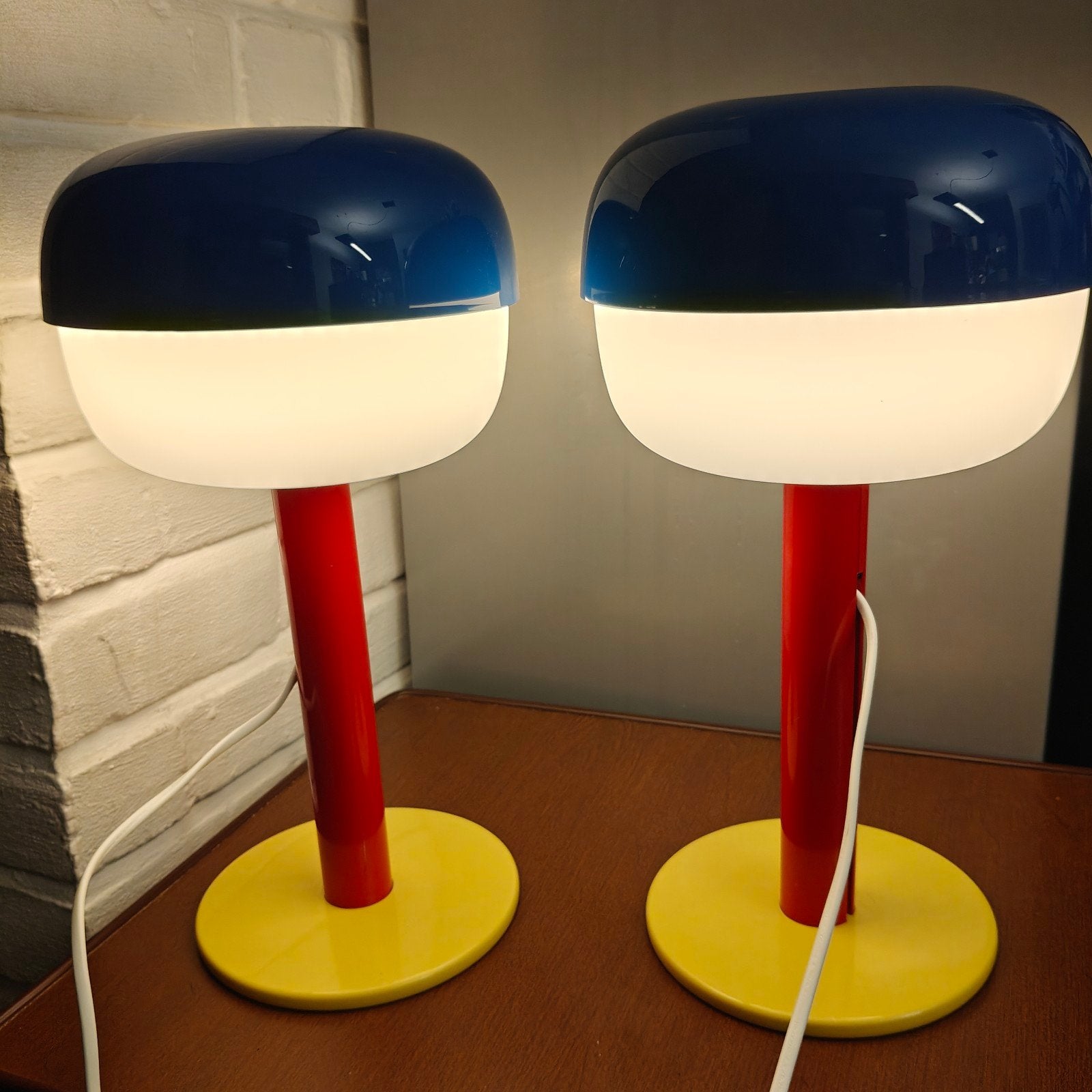 Unique Pair of IKEA Postmodern Table lamps – Custom Colours, Enlèvement ou Envoi