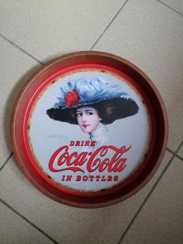 Coca Cola dienblad, Ophalen, Rond, Dienblad