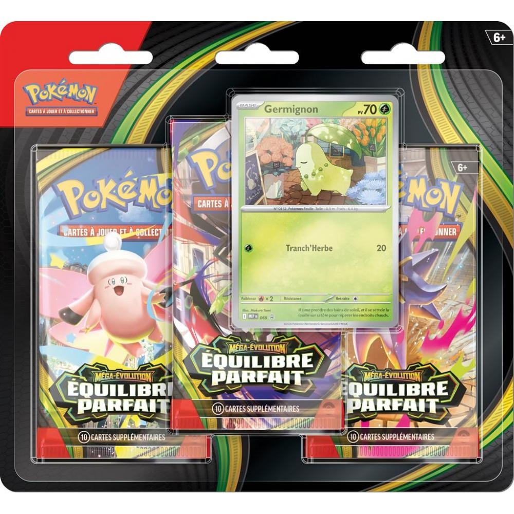 Pokemon Tripack Germignon ME03 Equilibre Parfait, Hobby & Loisirs créatifs, Jeux de cartes à collectionner | Pokémon, Enlèvement