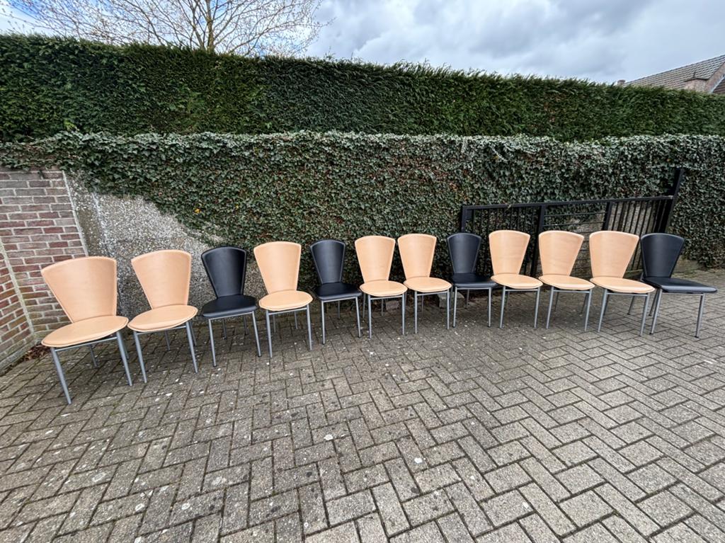 🍏🍎 12 Italiaanse vintage design stoelen (setprijs), Maison & Meubles, Chaises, Utilisé, Enlèvement