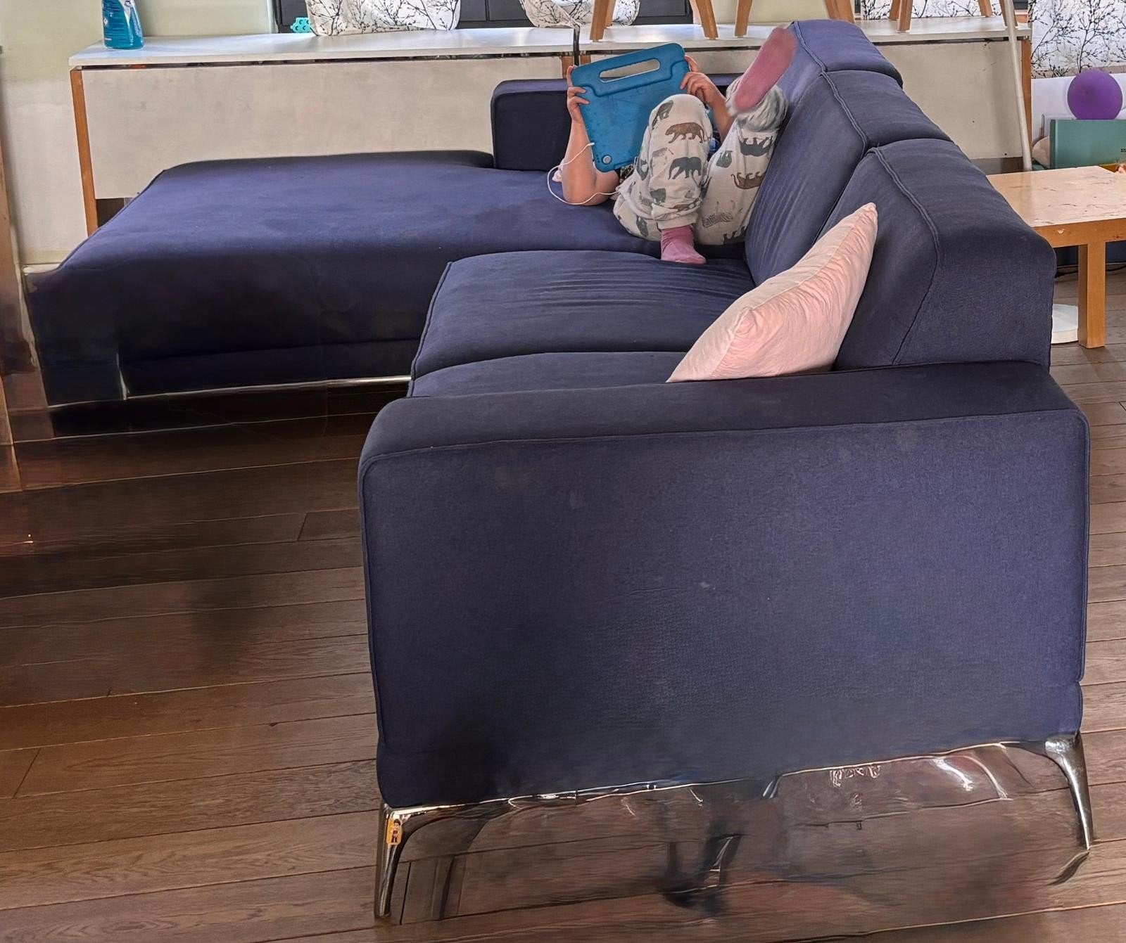 stoffen zetel., Huis en Inrichting, Ophalen, 250 tot 300 cm, Gebruikt, 75 tot 100 cm