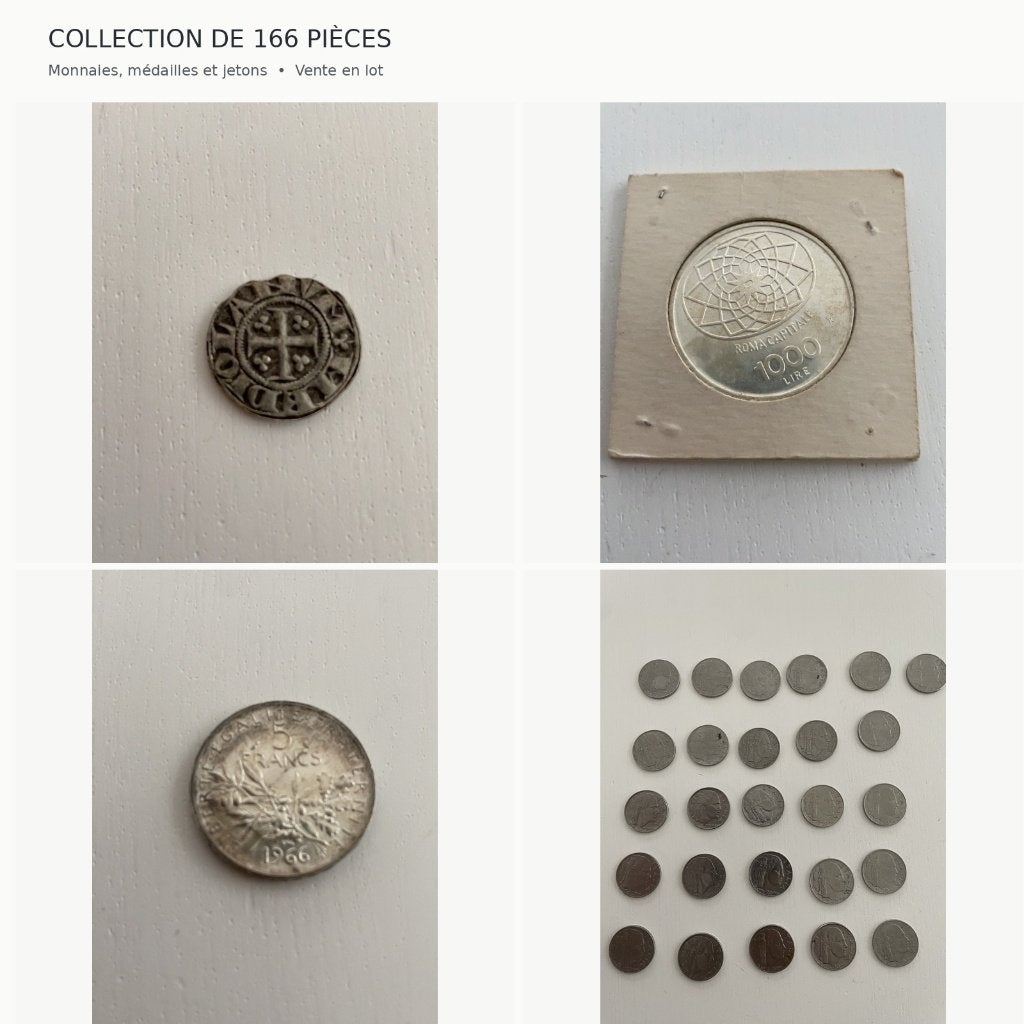 Collection de 166 monnaies anciennes et étrangères, Enlèvement ou Envoi, Monnaie