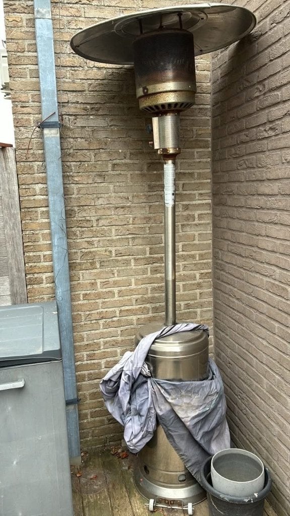 Terrasverwarming inox, Tuin en Terras, Ophalen, Gebruikt, Gas