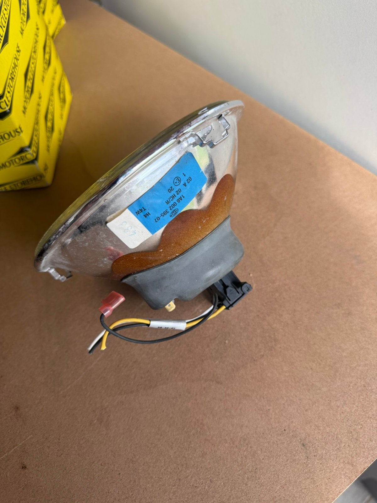 Koplamp harley davidson 7 inch echt glas, Motoren, Ophalen of Verzenden, Gebruikt