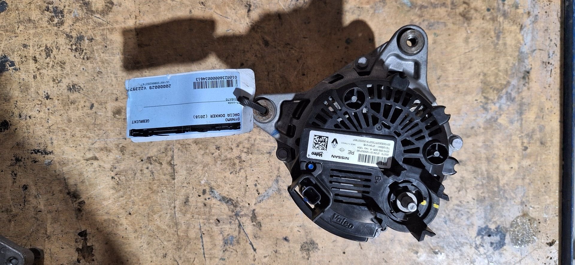 Valeo Dynamo Alternator Dacia Dokker Lodgy Renault TG12S341, Dacia, -, Utilisé, -