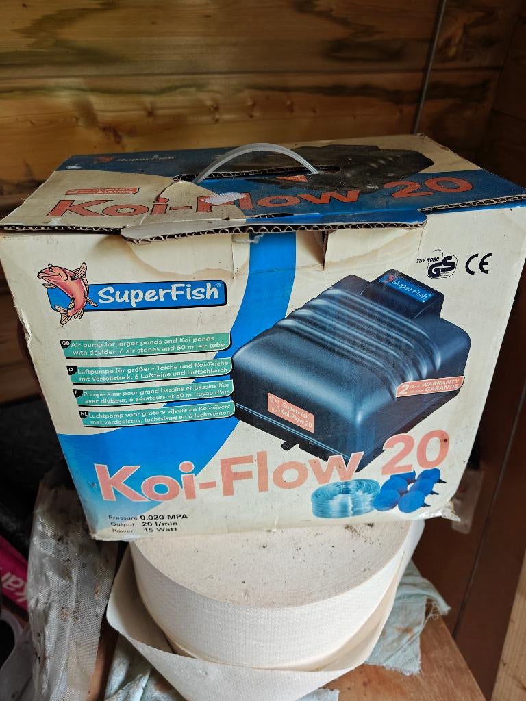 Koi flow 20 luchtpomp, Tuin en Terras, Ophalen, Zo goed als nieuw, Overige typen
