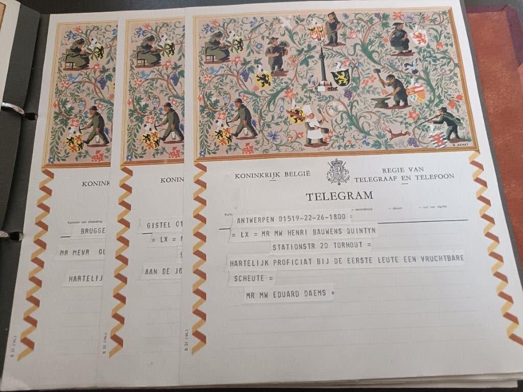 Album met kaarten en telegrammen voor huwelijk 1960, Ophalen of Verzenden
