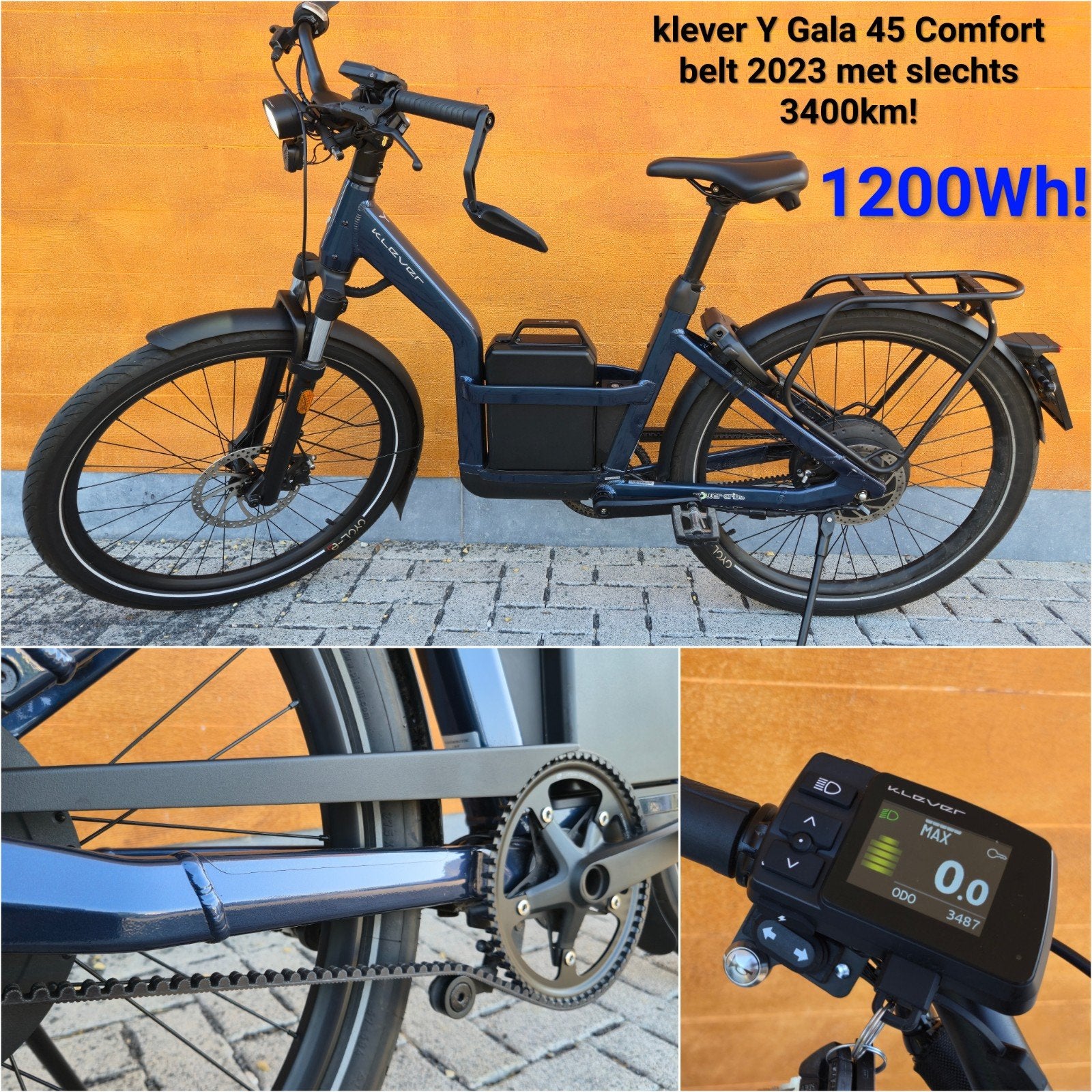 Klever Y Gala 45 M Comfort Magic Blue 1200Wh speedpedelec, Fietsen en Brommers, Ophalen, Zo goed als nieuw, 50 km per accu of meer