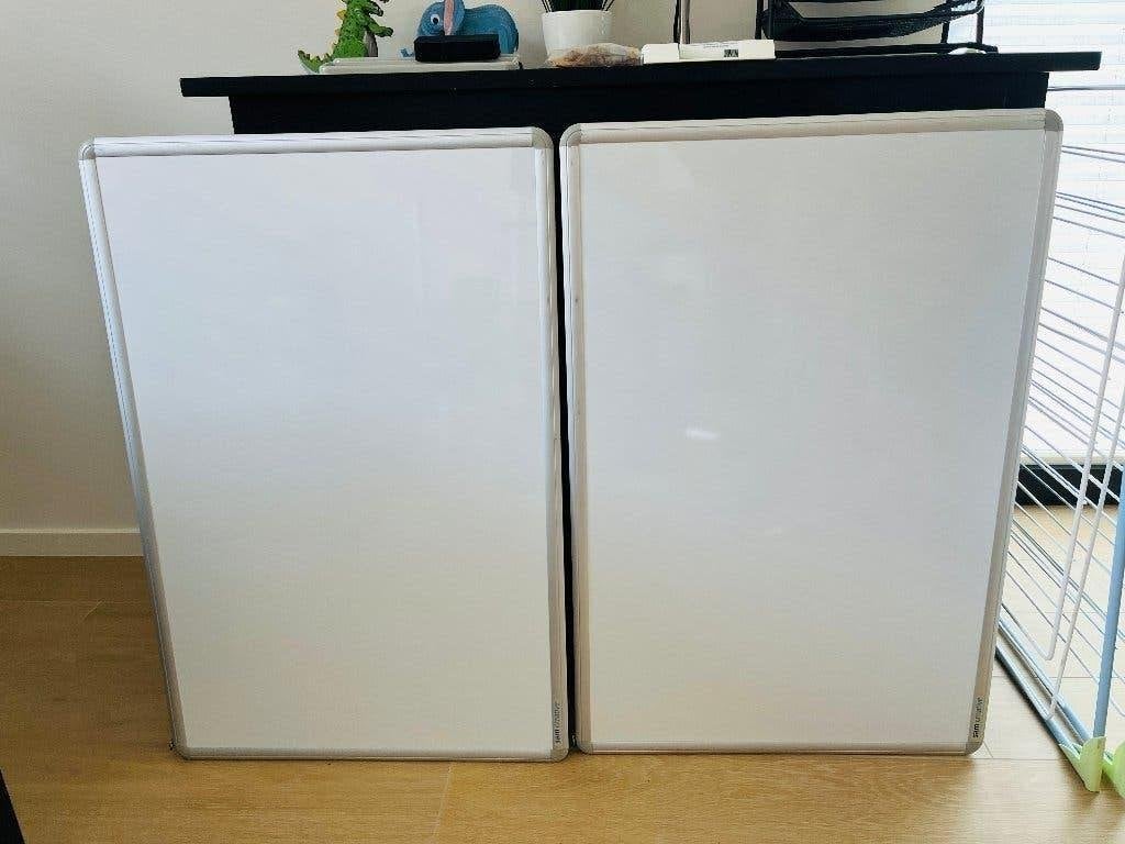 Twee Whiteboards - Sam Creative - 60 x 90 + accessoires, Divers, Tableaux noirs, Enlèvement, Utilisé, Tableau blanc