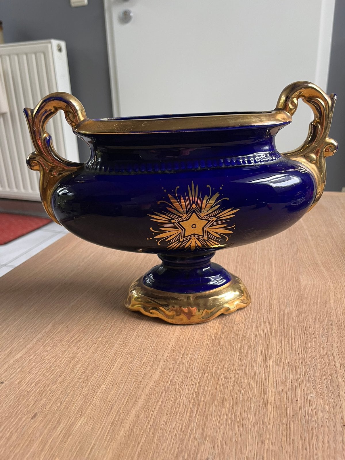 Mooi antieken blauwe schaal, Ophalen
