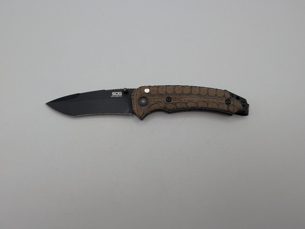 SOG Kiku Assisted zwart zakmes, Ophalen of Verzenden, Zo goed als nieuw