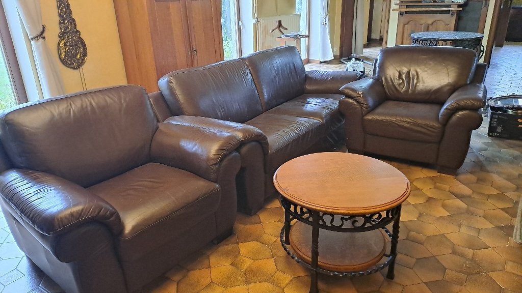 table ronde, Maison & Meubles, Enlèvement, Comme neuf, Chêne, 50 à 100 cm