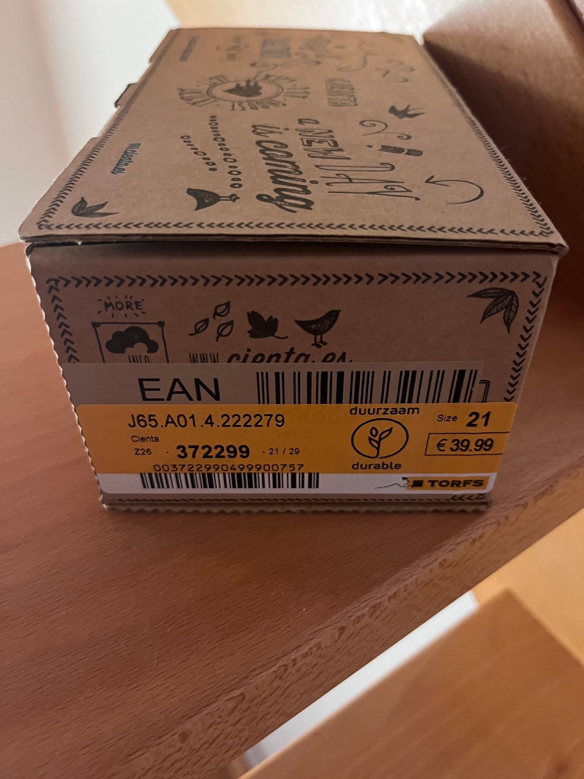 Cienta schoentjes maat 21, Kinderen en Baby's, Babykleding | Schoentjes en Sokjes, Ophalen, Schoentjes, Jongetje of Meisje, Nieuw