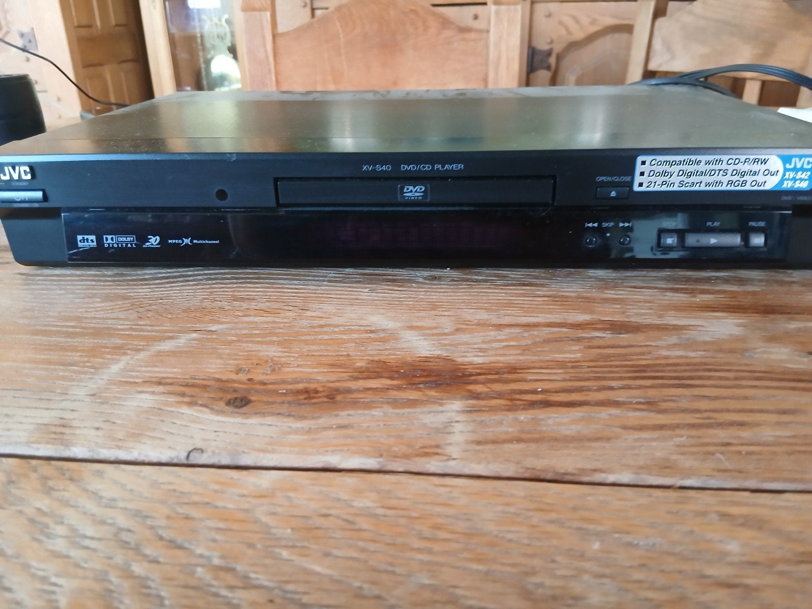 JVC XV-S40BK DVD/CD Speler – Compleet met Originele Afstands, Ophalen