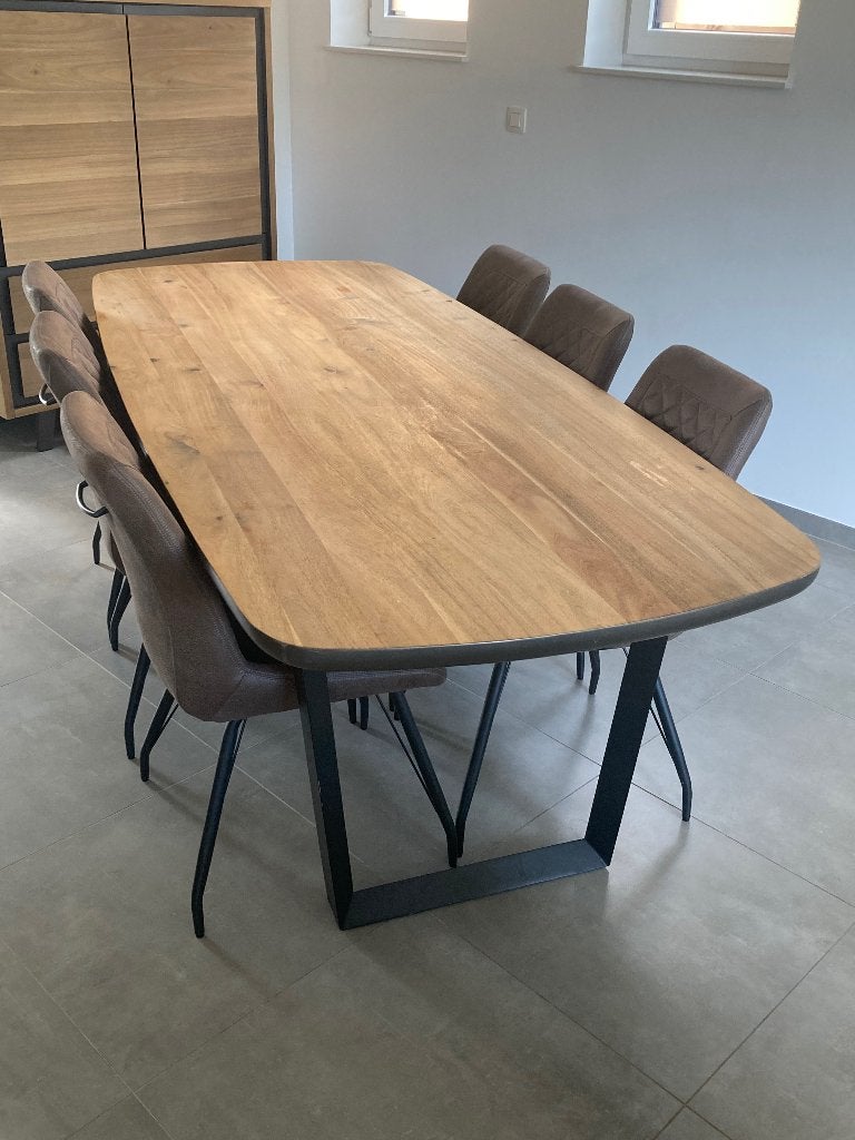 Table de salle à manger H&H 240 cm + 6 chaises H&H, Enlèvement, Comme neuf, Classique, 4 à 6 chaises