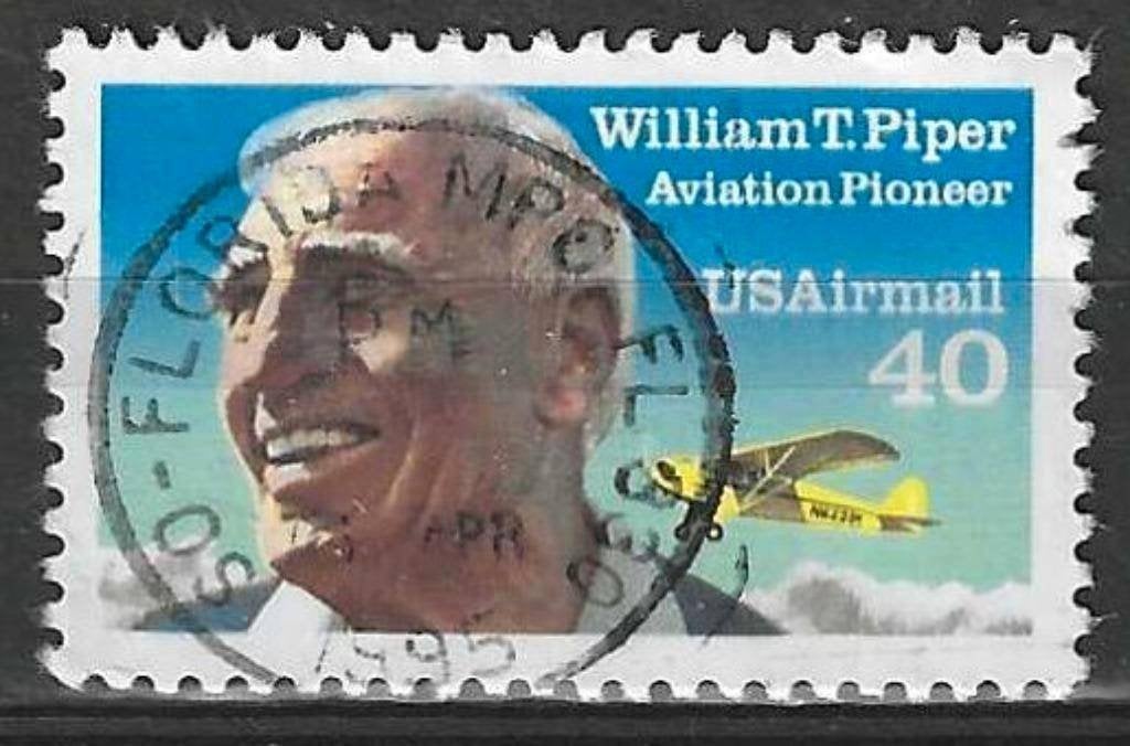 États-Unis 1991 - Yvert 122PA - William Thomas Piper Sr (ST), Envoi, Affranchi