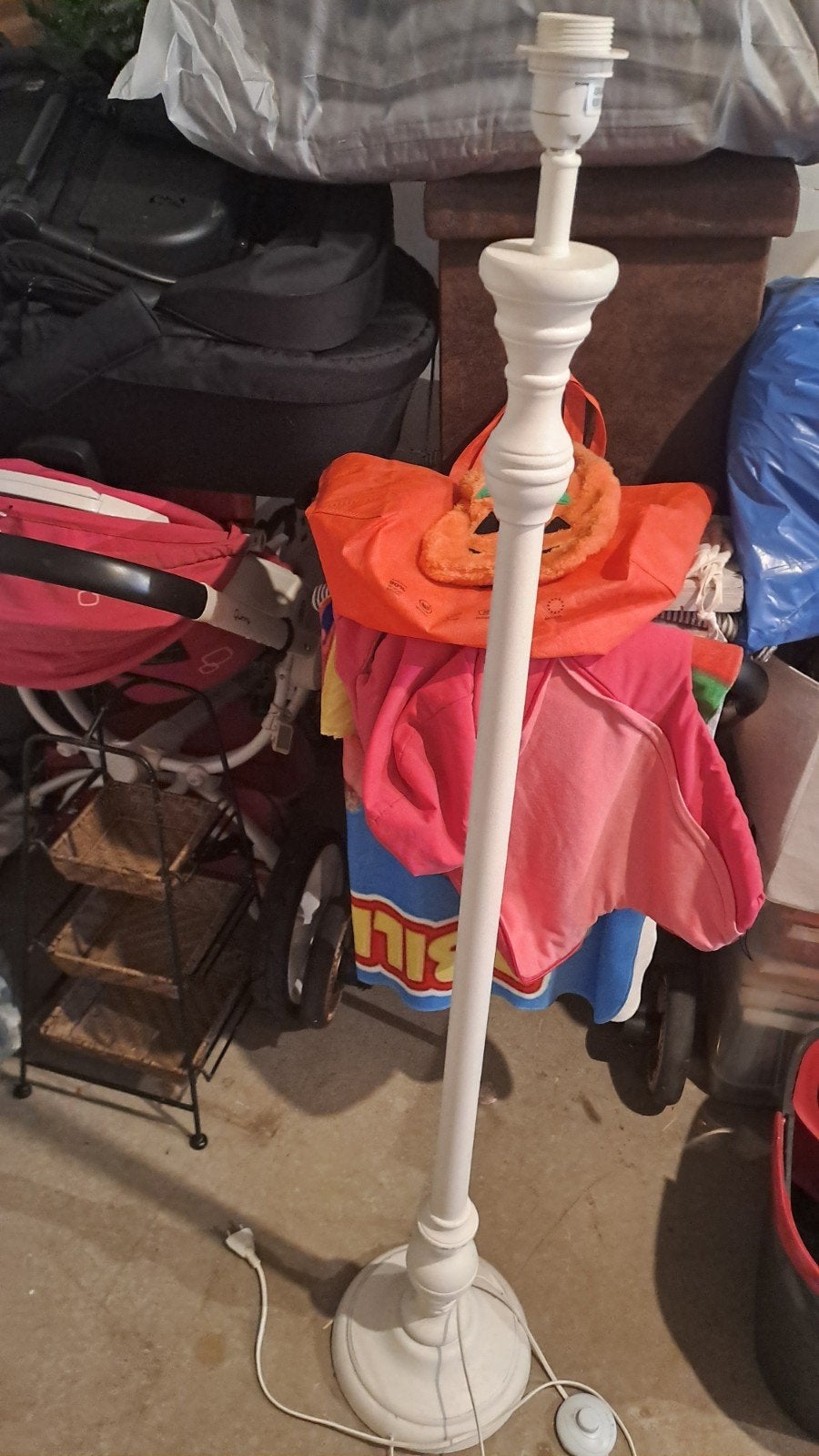 pied de lampadaire blanc bois, Enlèvement ou Envoi, Bois
