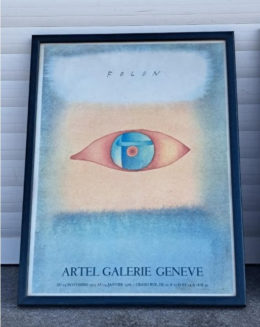 Lithographie artel galerie de jean michel folon, Antiek en Kunst, Kunst | Litho's en Zeefdrukken, Ophalen of Verzenden, Lithografie