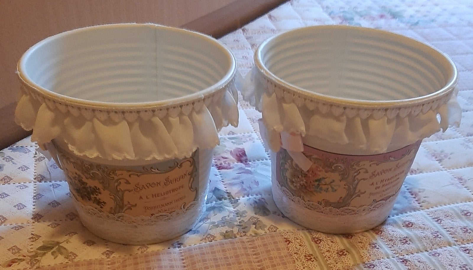Lot de 2 cache pot, Enlèvement ou Envoi, Rond, Comme neuf, Métal
