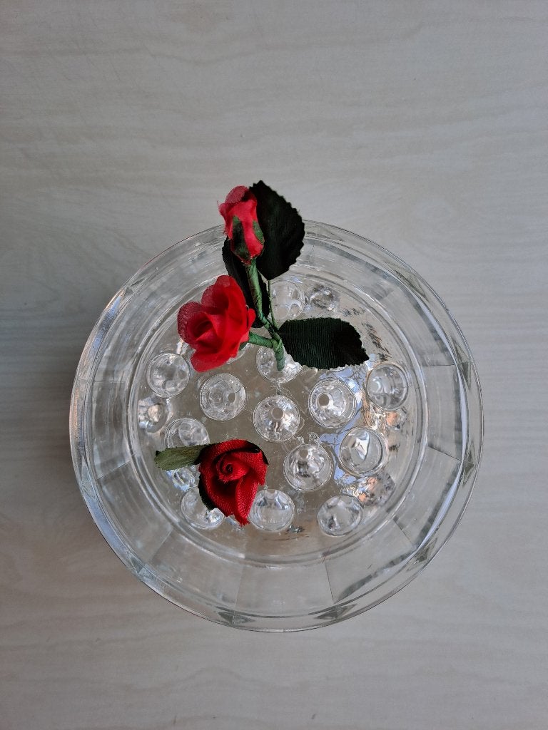 Vase à fleurs en deux parties, Maison & Meubles, Transparent, Comme neuf, Verre, Enlèvement