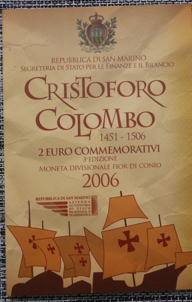 2 euro Saint - Marino 2006, Timbres & Monnaies, Monnaies | Europe | Monnaies euro, Enlèvement ou Envoi, Saint-Marin, 2 euros, Série