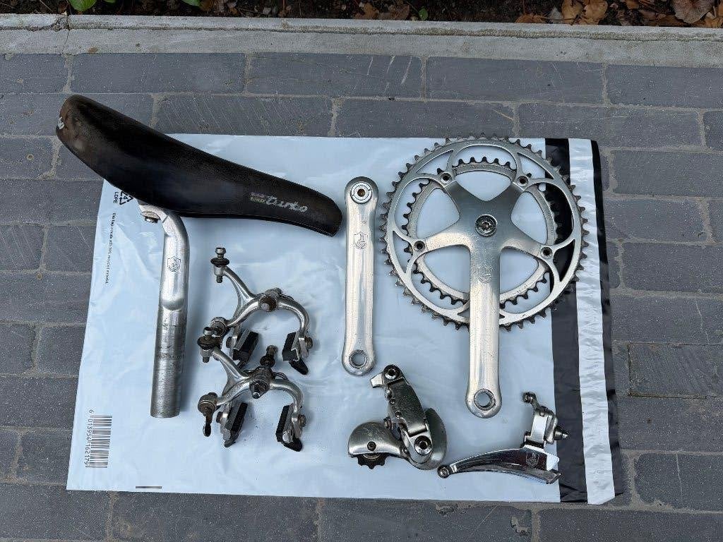 Campagnolo c-record 1ste generatie groepset, Fietsen en Brommers, Gebruikt, Campagnolo, Ophalen of Verzenden, Derailleur of Ketting