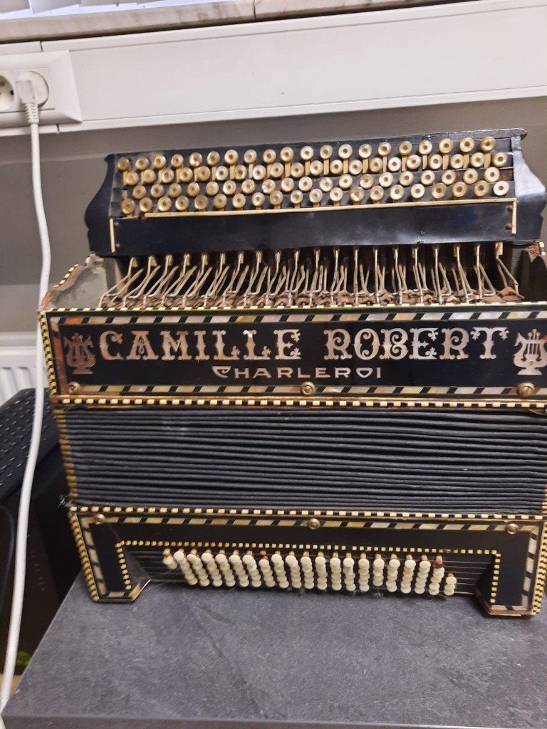 Accordeon met knoppen, Muziek en Instrumenten, Ophalen, Gebruikt, Knopaccordeon