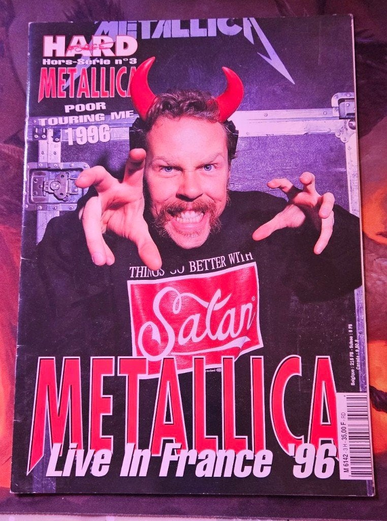 Hard Force Hors-Série n3 - Metallica Live in France '96, Comme neuf, Enlèvement, Artiste, Hard Force