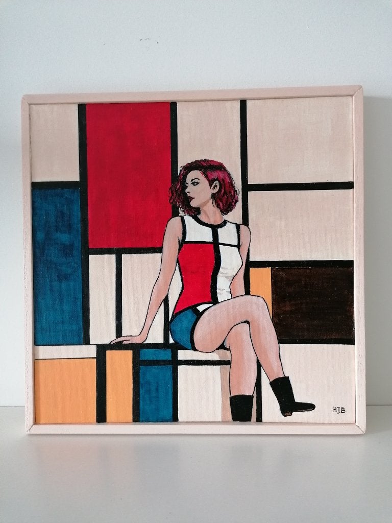 schilderijtje Mondriaan stijl, Ophalen