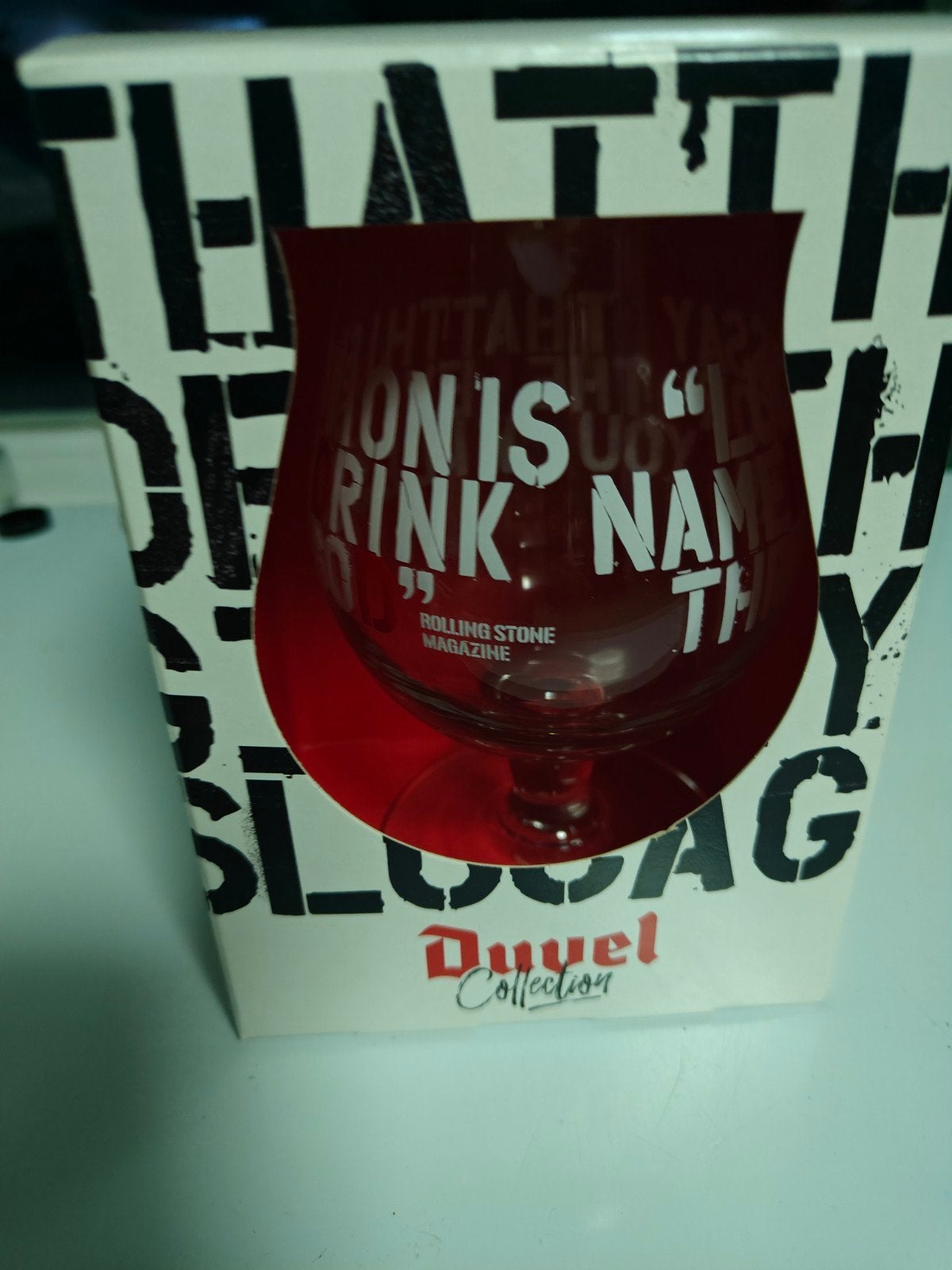 Duvel glas in originele doos, Ophalen