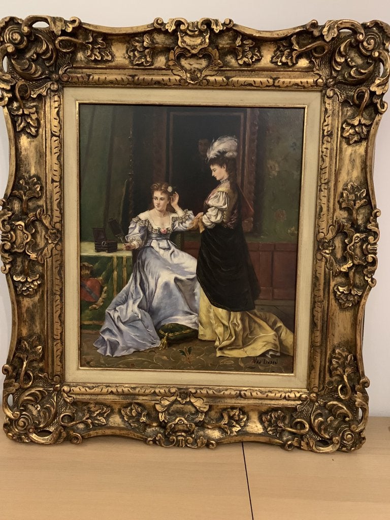 schilderij, Enlèvement, Encadré, Peinture à l'huile, Portrait ou Personnes