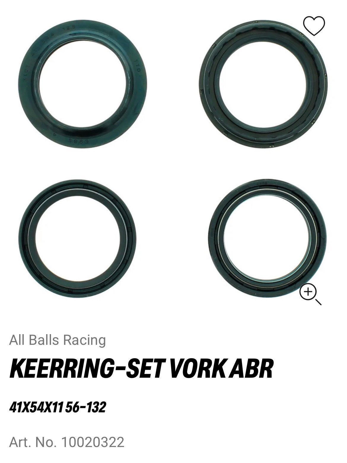 Voorvork keerring All Balls Racing 41  54  11 mm, Motoren, Ophalen