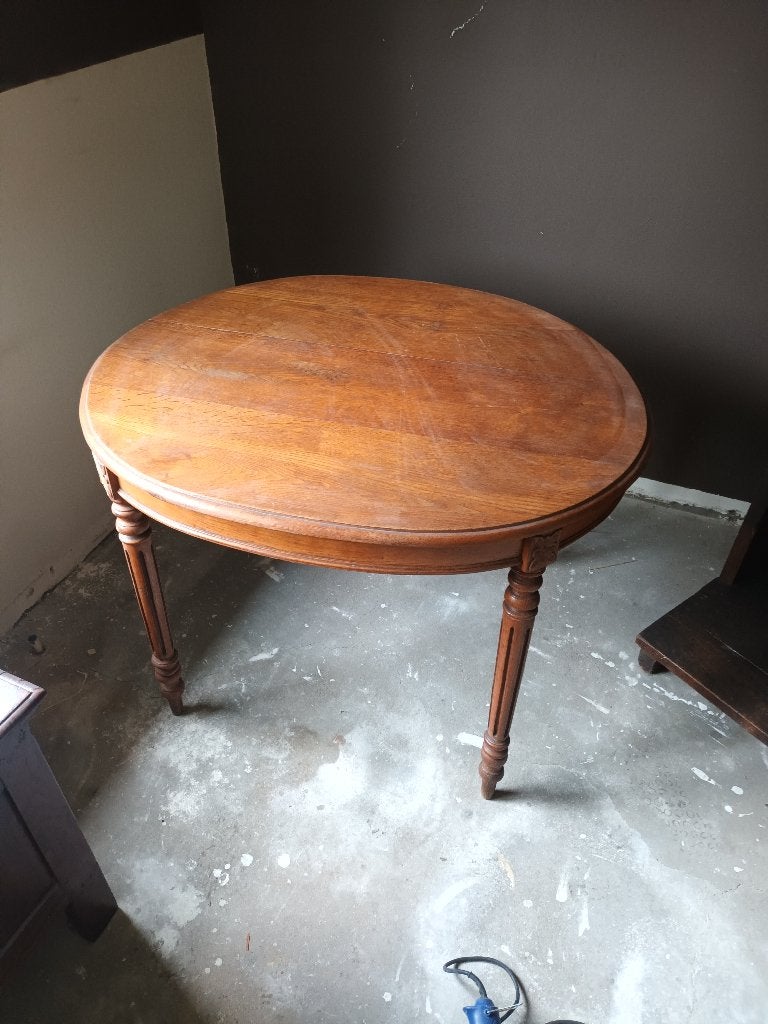 ovale houten tafel, Ophalen, Zo goed als nieuw, 100 tot 150 cm, 100 tot 150 cm