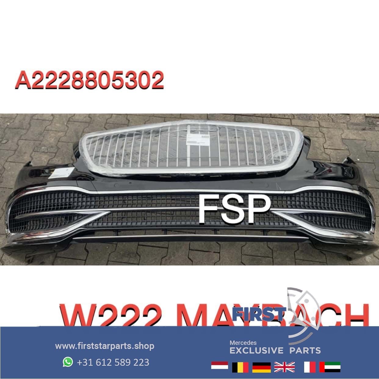 A2228805302 W222 S Klasse Mercedes MAYBACH GRIL ORIGINEEL Ra, Utilisé, -, -, Enlèvement ou Envoi